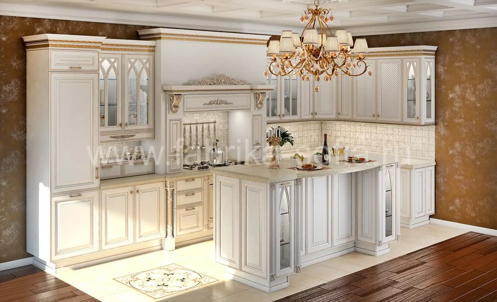 Кухня в классическом стиле на заказ по эксклюзивному дизайн-проекту