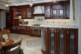 Шикарная кухня из итальянского темного ореха на заказ