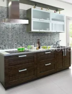 Минималистичная кухня на заказ в современном темно-сером стиле