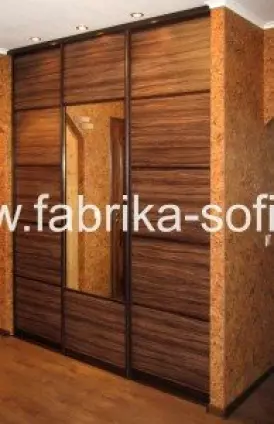 Строгий шкаф-купе с минималистичным дизайном